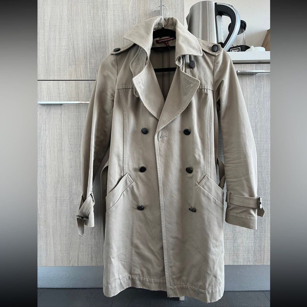 comptoir Des cotonniers trench coat in tan/beige Size FR 34